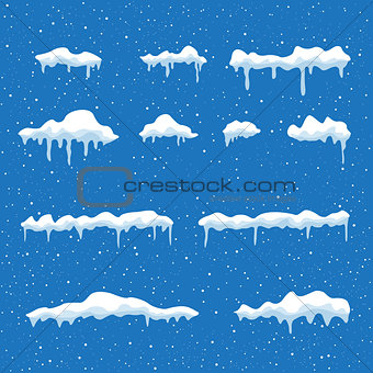 winter snowdrift blue background