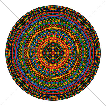 abstract vector doodle colored detailed bright mandala