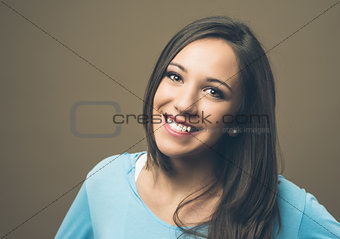 Cheerful smiling young woman