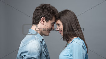 Loving couple posing together