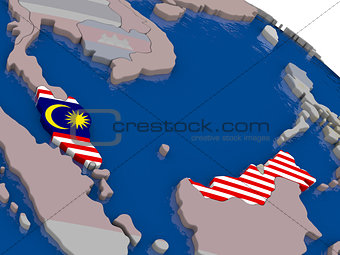 Malaysia with flag