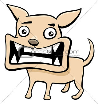 angry puppy cartoon illustration