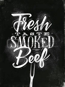Poster smoked beef chalk