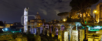 Caesar Forum ruins in Rome, Italy.