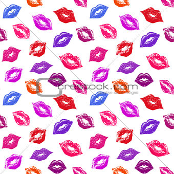 pattern with abstract lips