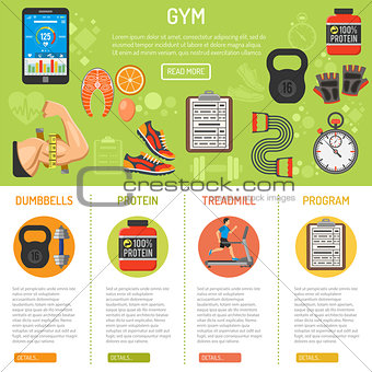 Fitness and gym infographics