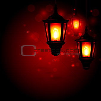 Lantern - Ramadan Kareem greeting background