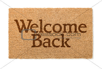 Welcome Back House Mat On White