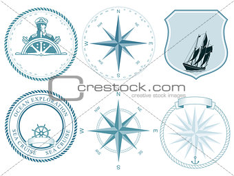 Traditional maritime Nautical labels