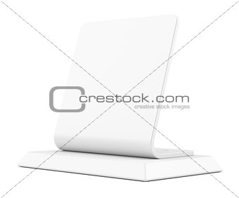 Blank table tent sign, isolated