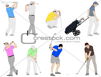 golfers illustration