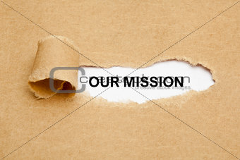 Our Mission Ripped Paper Concept