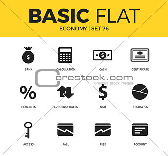 Basic set of economy icons