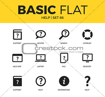 Basic set of help icons