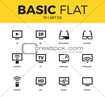 Basic set of TV icons
