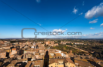 Aerial view of Siena - Tuscany Italy