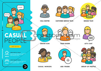 Casual People Vector Icons