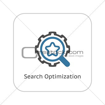 Search Optimization Icon. Flat Design.