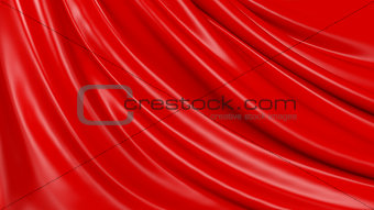 3D Illustration Abstract Red Background Cloth