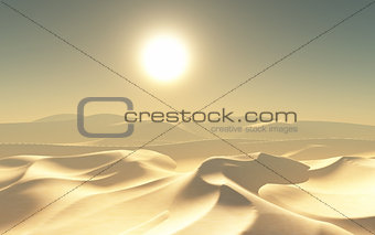3D hot desert scene