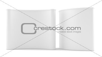 Advertising space on white background