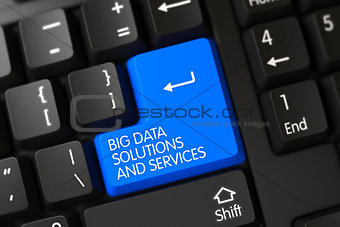 Big Data Solutions And Services - Black Key. 3D.
