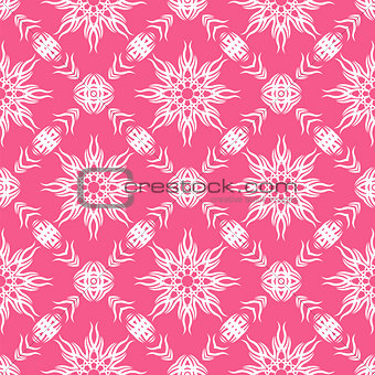 Decorative Retro Pink Seamless Pattern