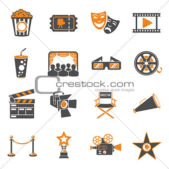 Cinema and Movie Icons Set