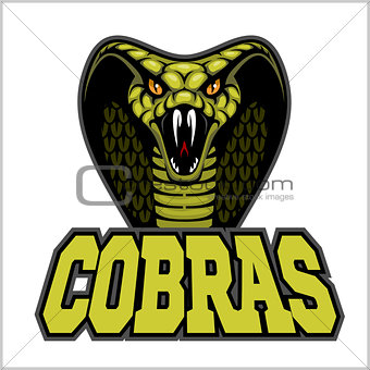cobras green banner illustration design colorful