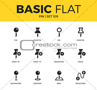 Basic set of pin icons