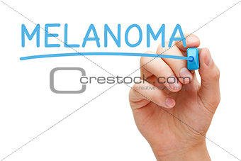 Melanoma Handwritten With Blue Marker