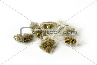 cannabis marijunana medicine dose bags