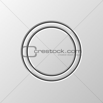 White Abstract Circle Button Template