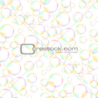 Colorful Foam Bubbles Seamless Pattern