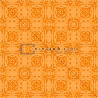 Orange Decorative Retro Seamless Pattern