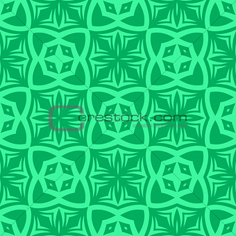 Decorative Retro Green Seamless Pattern