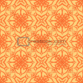 Decorative Retro Seamless Orange Pattern