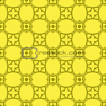 Yellow Decorative Retro Seamless Pattern