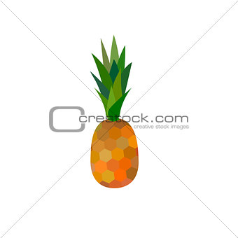 pineapple vector on white bavkground