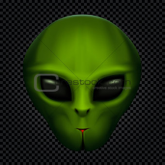 alien in transparent dark