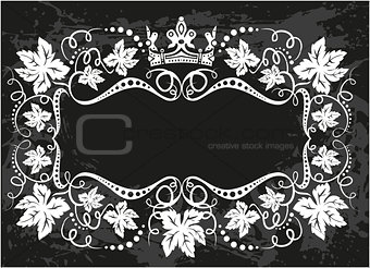 Decorative frame with crown
