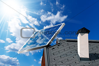 House Roof with Solar Panel