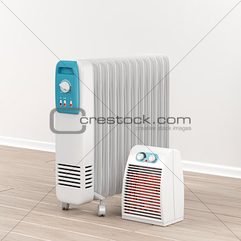 Oil-filled radiator and fan heater