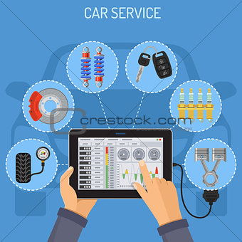 Car Service and Maintenance Concept