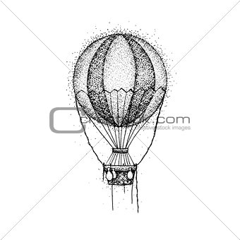 Hot Air Balloon Dotwork