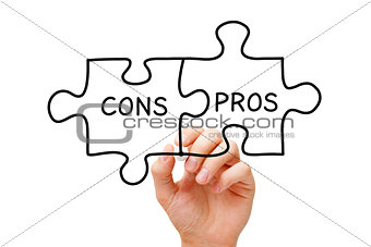 Pros Cons Jigsaw Puzzle Concept