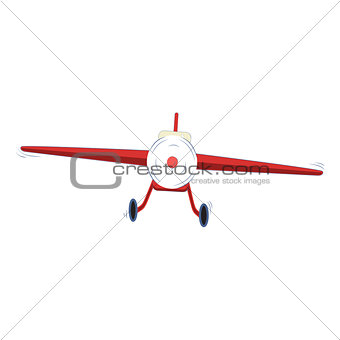 Small plane vector illustration.