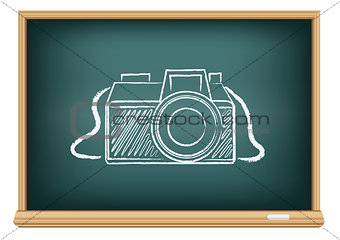 blackboard photo camera
