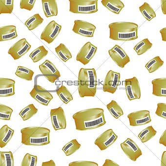 Metal Cans Seamless Pattern