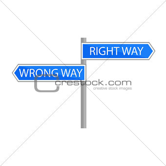Traffic sign choice of path